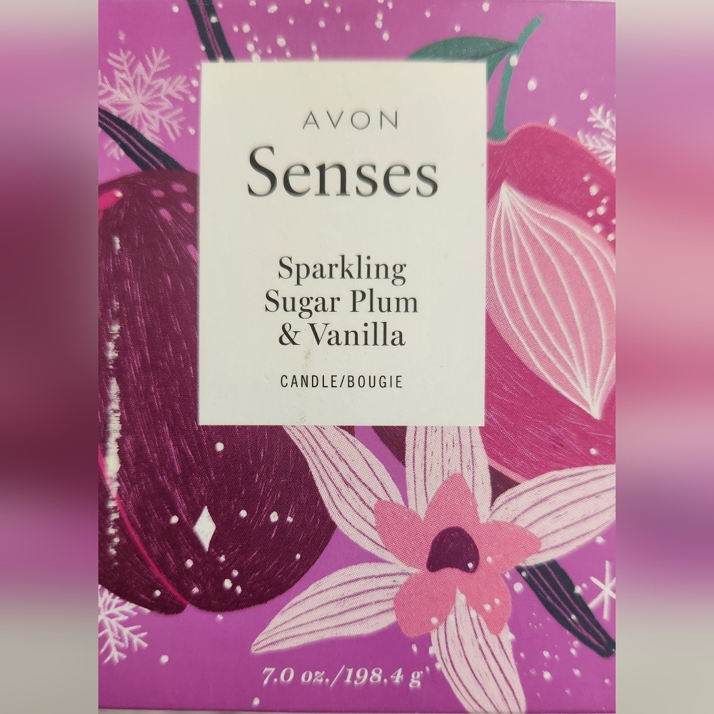 Avon Senses Sparkling Sugar Plum & Vanilla Candle - Picture 3 of 7
